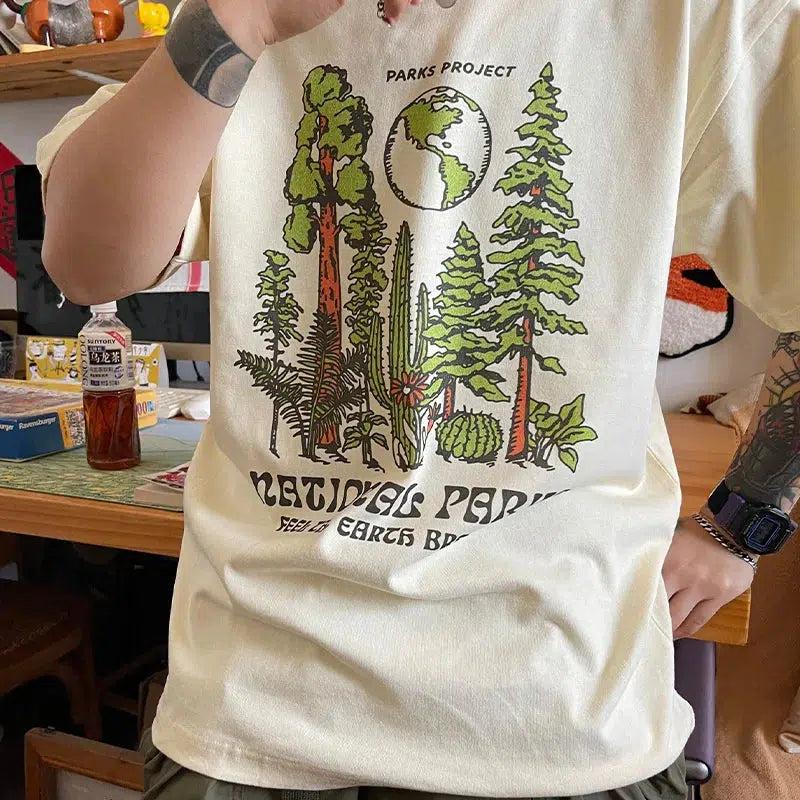 Y2K National Parks Graphic Tee - Retro 90s Summer Outfit Essential