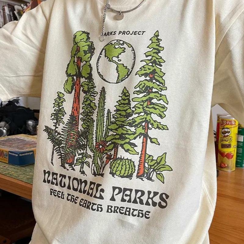 Y2K National Parks Graphic Tee - Retro 90s Summer Outfit Essential