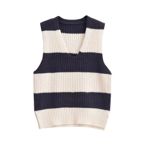 Y2K Nautical Vest Sweater: Trendy Summer Layering for Retro Vibes