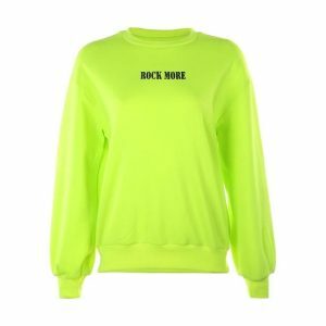 Y2K Neon Green Sweatshirt: Retro 90s Grunge Style for Summer Vibes