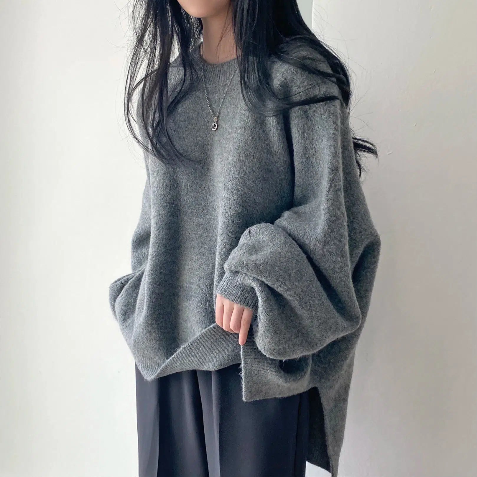 Y2K Oversized Knit Sweater: Retro Grunge Style for Summer Outfits