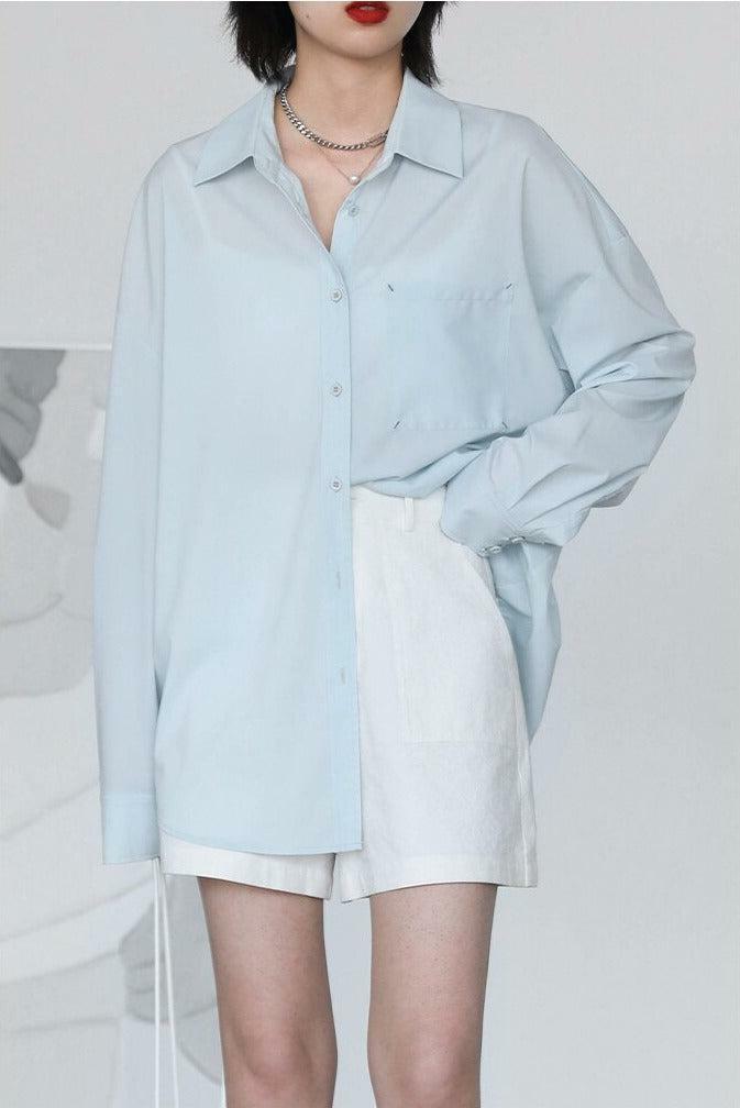 Y2K Oversized Poplin Shirt: Trendy Summer Essential for Retro Vibes