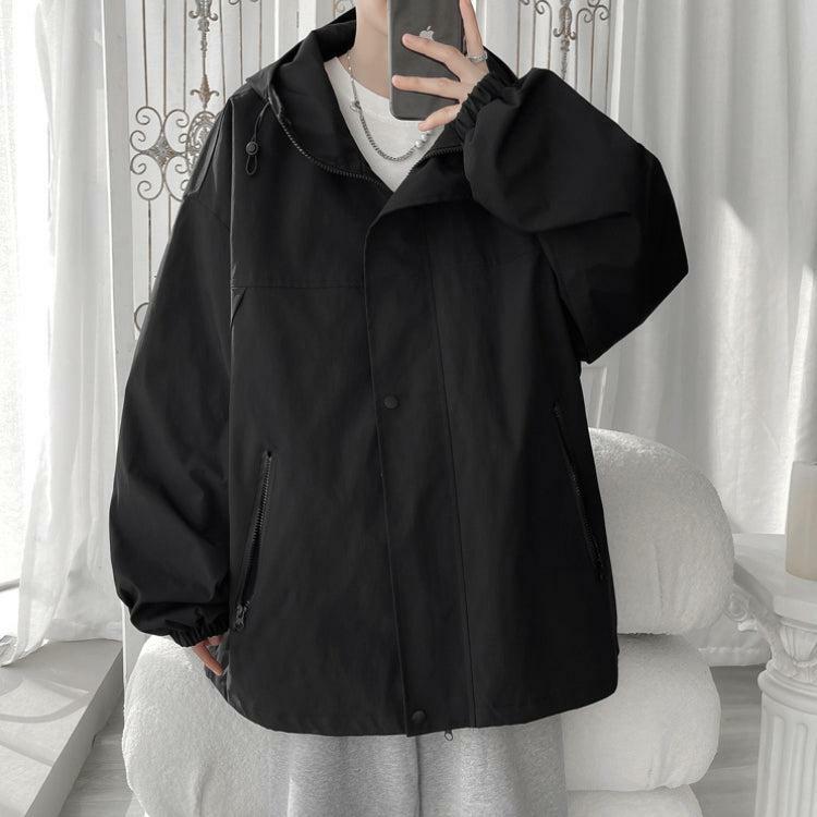 Y2K Oversized Windbreaker Hooded Jacket for Retro Summer Vibes