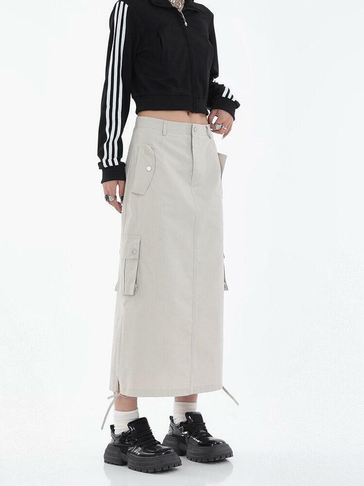 Y2K Parachute Maxi Skirt: Trendy Retro Style for Summer Outfits