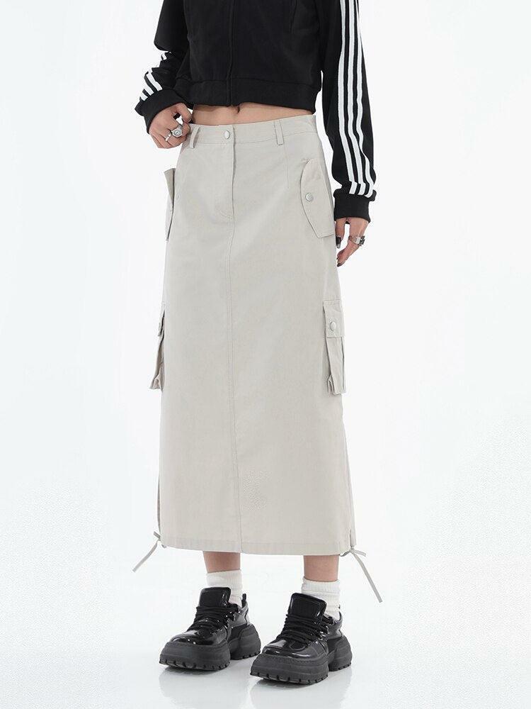 Y2K Parachute Maxi Skirt: Trendy Retro Style for Summer Outfits