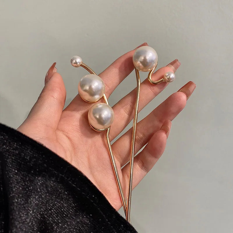 Y2K Pearl Hair Pins for Retro Style & Grunge Summer Outfits