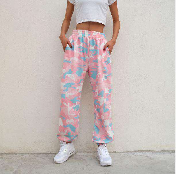 Y2K Pink Camouflage Pants for Trendy Summer Outfits and Retro Vibes