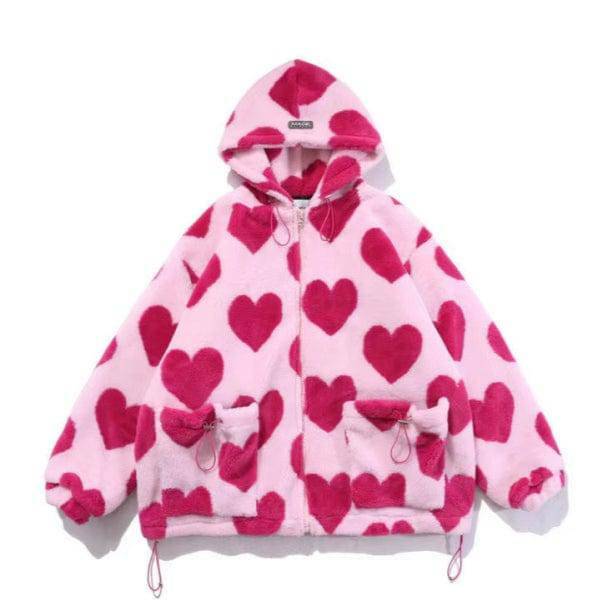 Y2K Pink Sweetheart Jacket - Retro Grunge Style for Summer Outfits