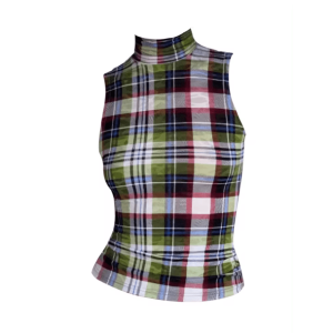 Y2K Plaid Aesthetic Tank Top for Retro Summer Outfits and Grunge Vibes