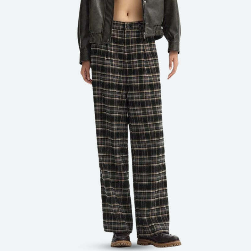 Y2K Plaid Pajama Pants: Retro Grunge Style for Cozy Summer Nights