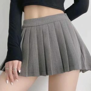 Y2K Pleated Mini Skort: Retro Summer Outfit for Trendy Women