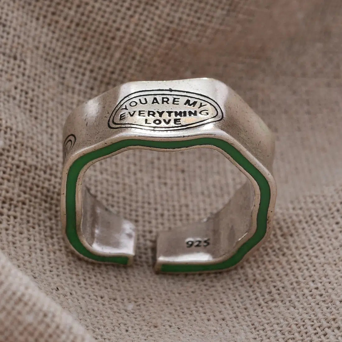 Y2K Popstar Inspired 'You Are My Everything' Ring for Retro Fashion Lovers