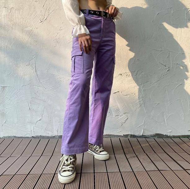 Y2K Purple Vibe Pants: Trendy Grunge Style for Summer Outfits