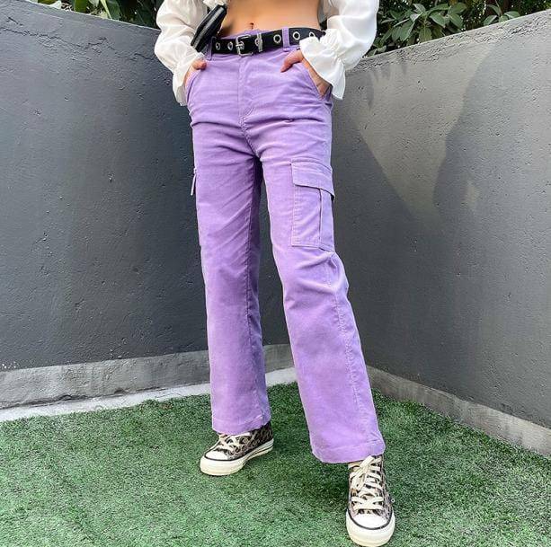 Y2K Purple Vibe Pants: Trendy Grunge Style for Summer Outfits