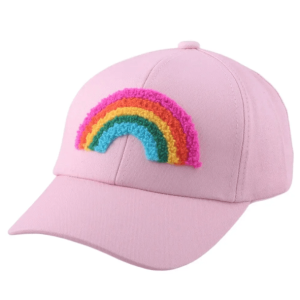 Y2K Rainbow Plush Baseball Cap for Retro Summer Vibes and Grunge Style