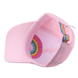 Y2K Rainbow Plush Baseball Cap for Retro Summer Vibes and Grunge Style