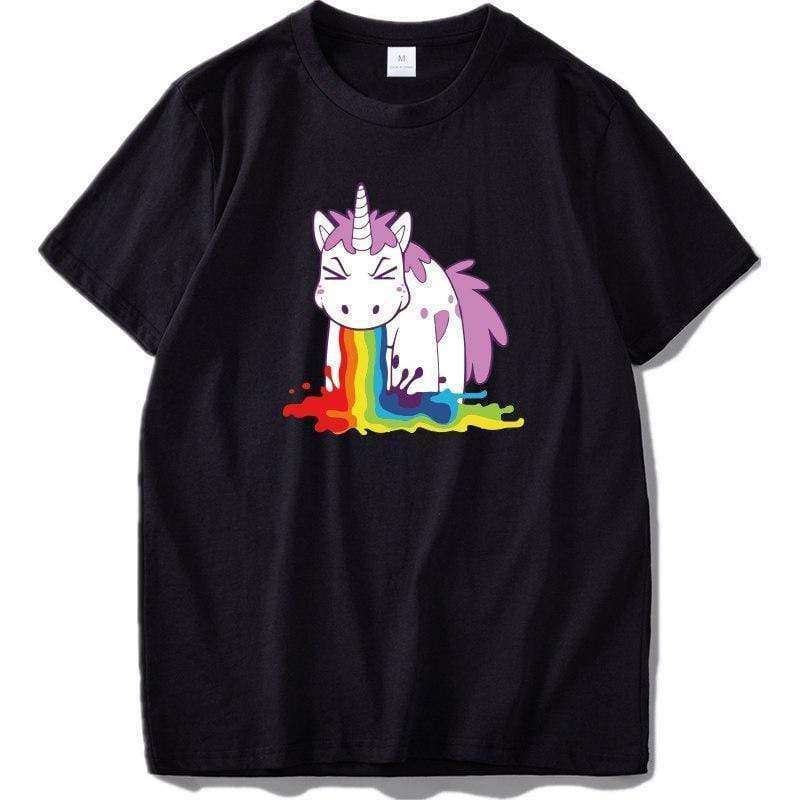 Y2K Rainbow Unicorn Graphic Tee - Retro Summer Outfit Essential