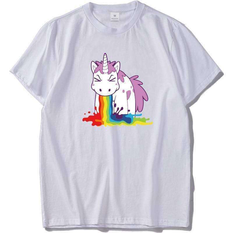 Y2K Rainbow Unicorn Graphic Tee - Retro Summer Outfit Essential