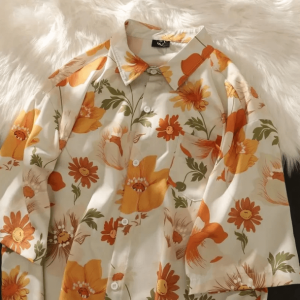 Y2K Retro Floral Shirt: Vintage-Inspired Summer Outfit Essential