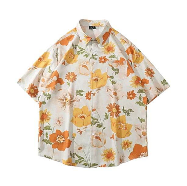 Y2K Retro Floral Shirt: Vintage-Inspired Summer Outfit Essential