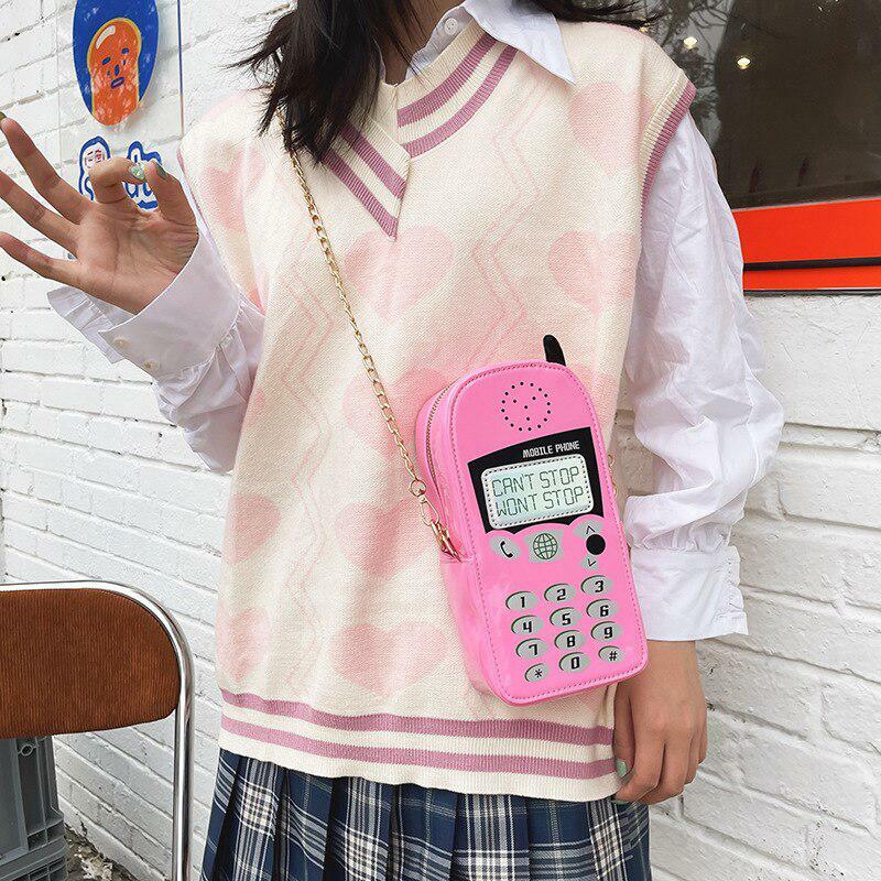 Y2K Retro Mobile Phone Handbag - Quirky 90s Inspired Fashion Accessory