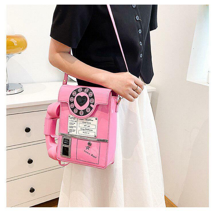 Y2K Retro Phone Shaped Crossbody Bag for Grunge and 90s Fashion Lovers