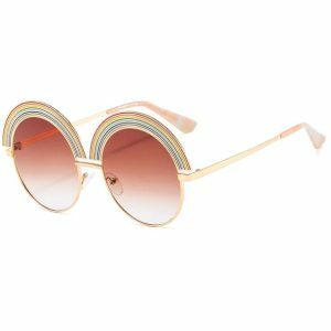 Y2K Retro Rainbow Sunglasses for Summer Vibes and 90s Fashion Flair