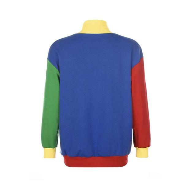 Y2K Retro Rainbow Sweatshirt - Vintage 90s Grunge Style Top