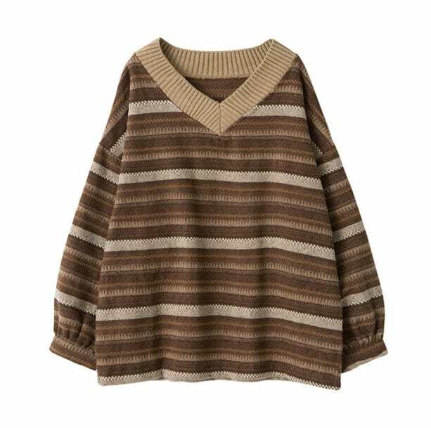 Y2K Retro Striped Sweater: Vintage-Inspired 90s Fashion Essential