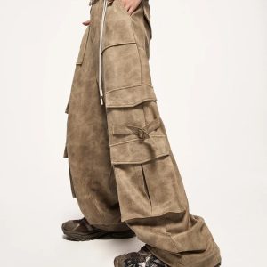 Y2K Safari Cargo Pants: Trendy Grunge Style for Summer Adventures