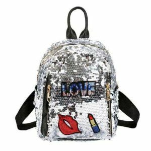 Y2K Shimmer Shine Backpack: Retro 90s Style for Summer Outfits