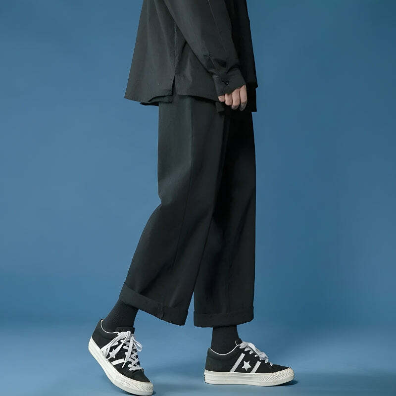 Y2K Soft Boy Casual Straight Leg Pants for Retro Summer Outfits