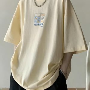 Y2K Soft Boy Summer Tee: Retro 90s Grunge Style for Effortless Vibes