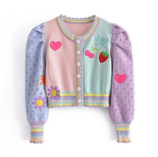 Y2K Soft Girl Cherry Cardigan - Retro Summer Fashion Essential