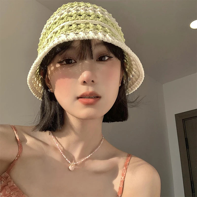 Y2K Soft Girl Summer Bucket Hat for Trendy Retro Vibes