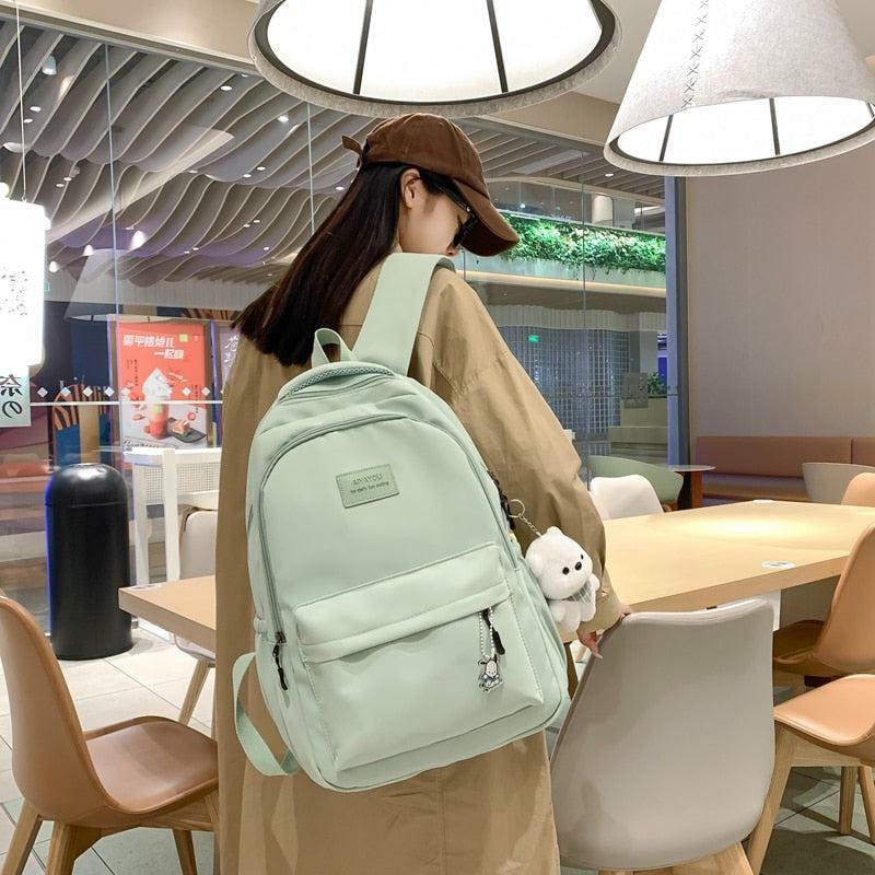 Y2K Soft Girl Waterproof Backpack for Retro Summer Outfits & School