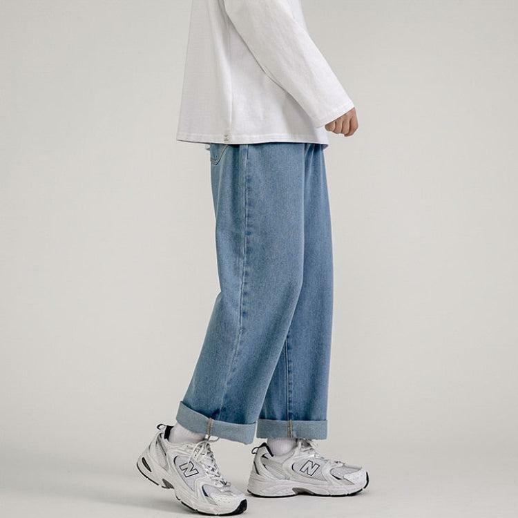 Y2K Straight Leg Mid Rise Baggy Jeans for Retro 90s Grunge Outfits