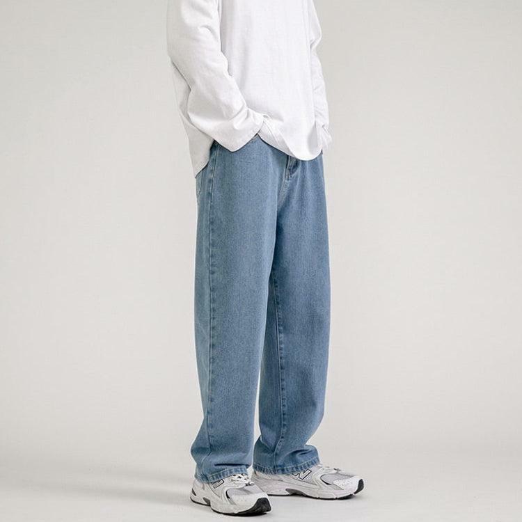 Y2K Straight Leg Mid Rise Baggy Jeans for Retro 90s Grunge Outfits