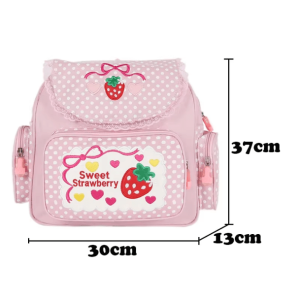 Y2K Strawberry Milk Backpack - Cute Retro Style for Summer Outfits