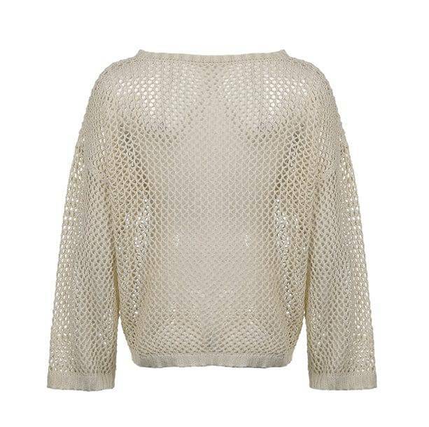 Y2K Summer Vibes Fishnet Sweater for Trendy Retro Outfits