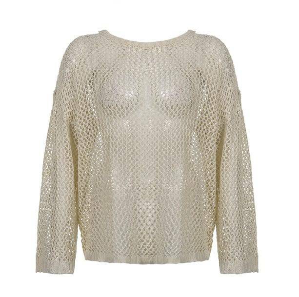 Y2K Summer Vibes Fishnet Sweater for Trendy Retro Outfits