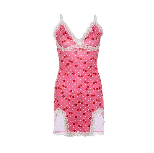 Y2K Sweet Cherry Dress - Retro Summer Outfit for Trendy Women