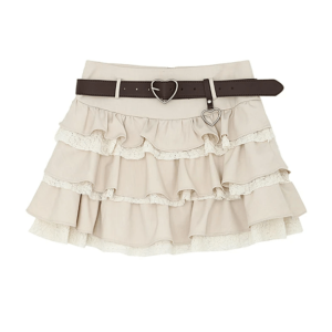 Y2K Sweet Girl Lace Mini Skirt - Retro Summer Outfit for Trendy Vibes