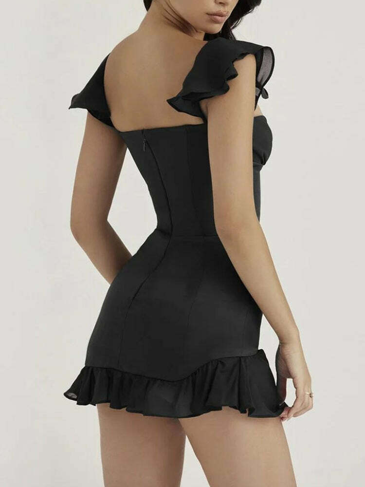 Y2K Sweetheart Neckline Corset Mini Dress for Retro Summer Vibes