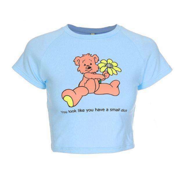 Y2K Teddy Bear Crop Top: Cute Summer Outfit for Retro Vibes