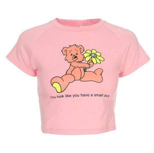 Y2K Teddy Bear Crop Top: Cute Summer Outfit for Retro Vibes