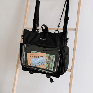 Y2K Transparent Pocket Backpack for Retro Summer Outfits & Grunge Style