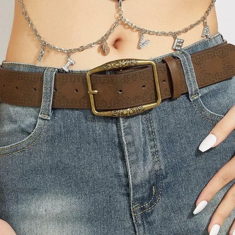 Y2K Vintage Belt: Retro 90s Fashion Essential for Y2K Outfits