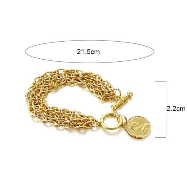 Y2K Vintage Coin Bracelet: Retro Accessory for Y2K Summer Outfits