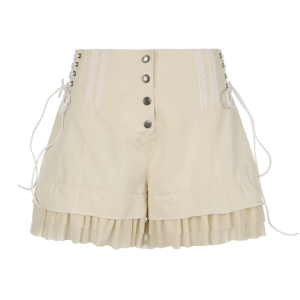 Y2K Vintage Coquette Shorts: Retro Summer Outfit for Trendy Women